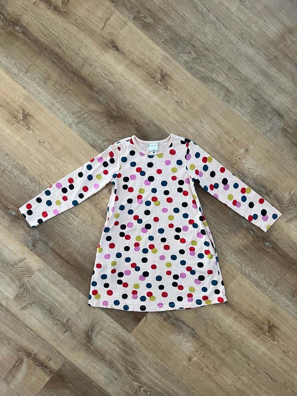 Hanna Andersson Long Sleeve Polka Dot Dress Size 120cm (US 6-7)